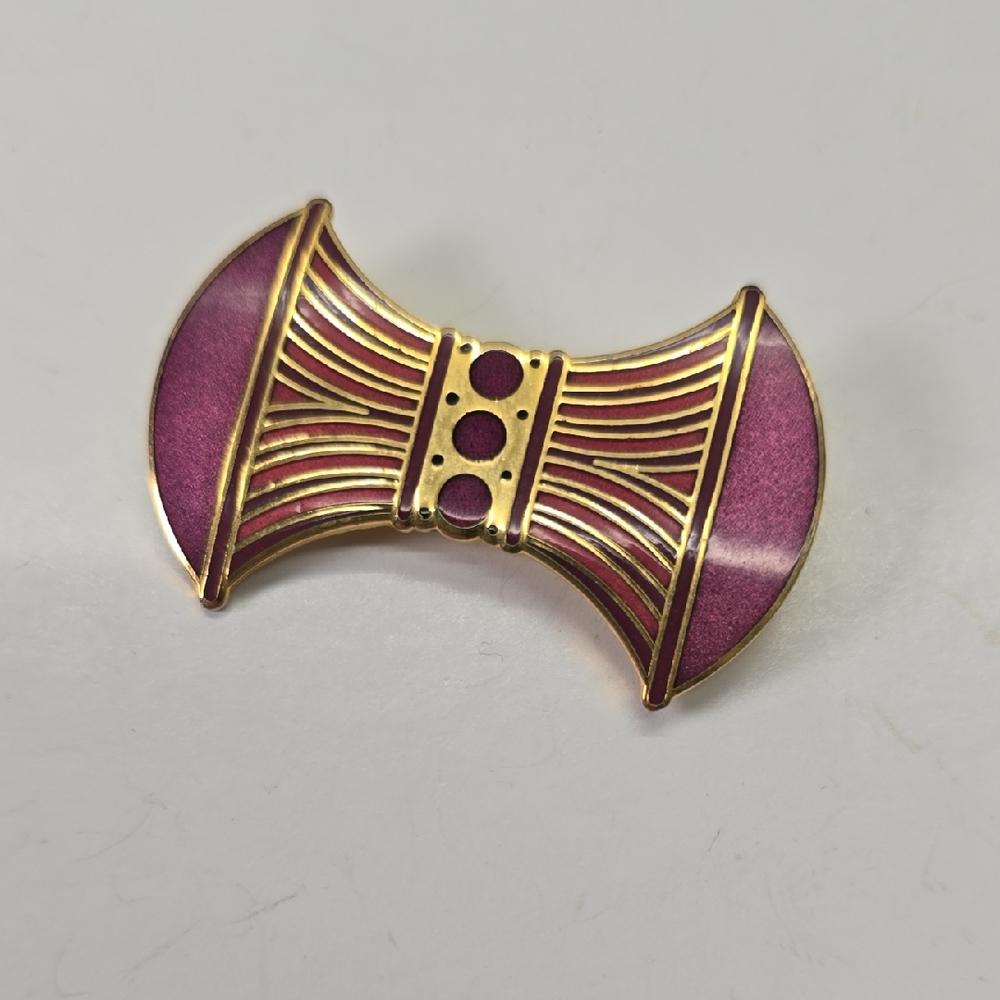 Isle Of Skye Gold-Tone Purple Enamel Bow Brooch